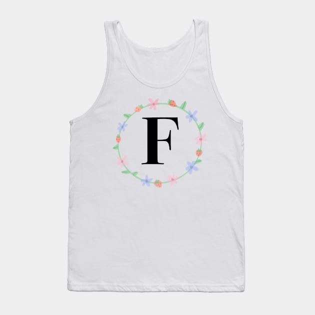 “F” initial Tank Top by artoftilly